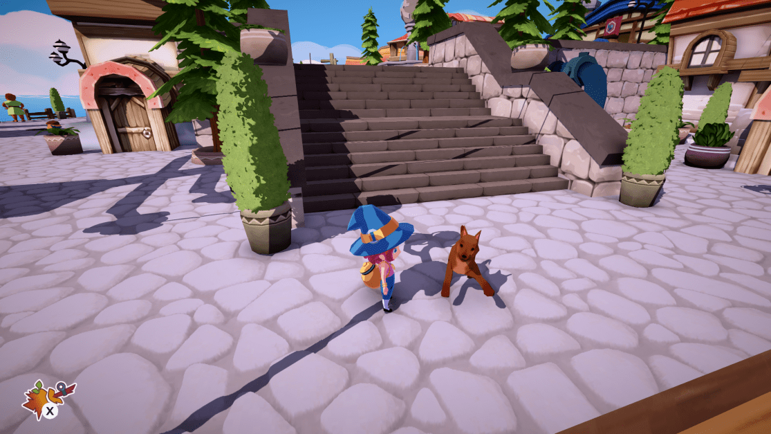 Mika playing with a dog