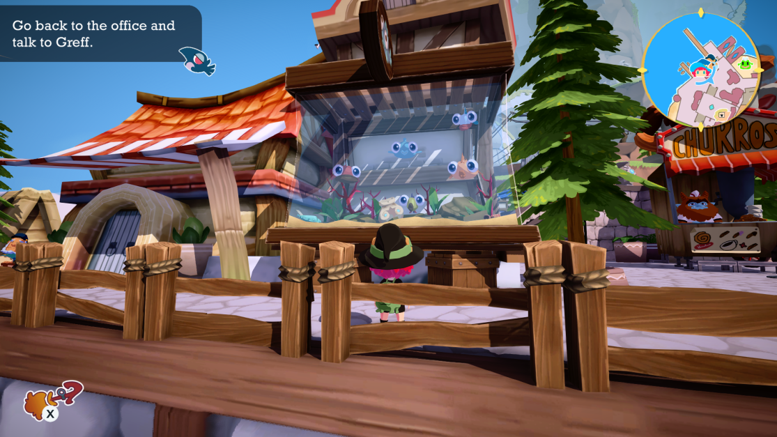 a fish tank showing all the fish you have caught.