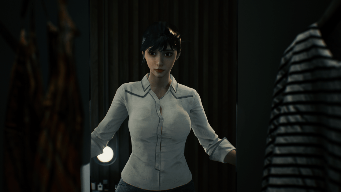 the main character going to closet to get exosuit.