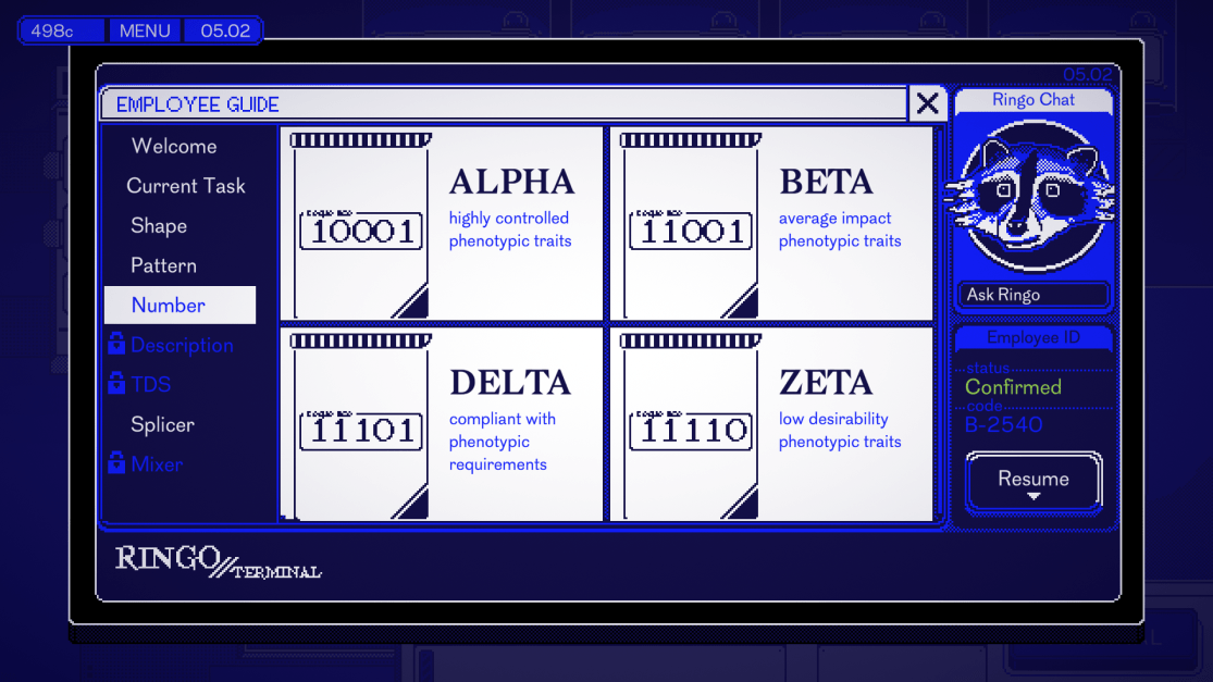 showing the player how to sort by numbers