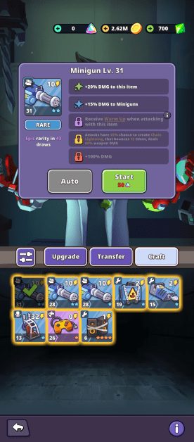 showing how you use prisms to rank up your equipment.