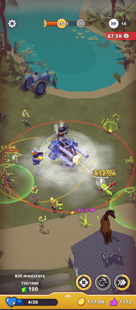 showing the streamer with 3 miniguns.